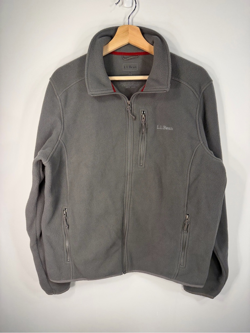 L.L. Bean Men's Gray Lightweight Fleece Jacket